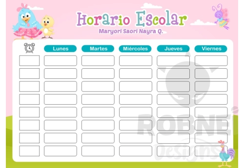 Gallinita Pintadita Horario Escolar